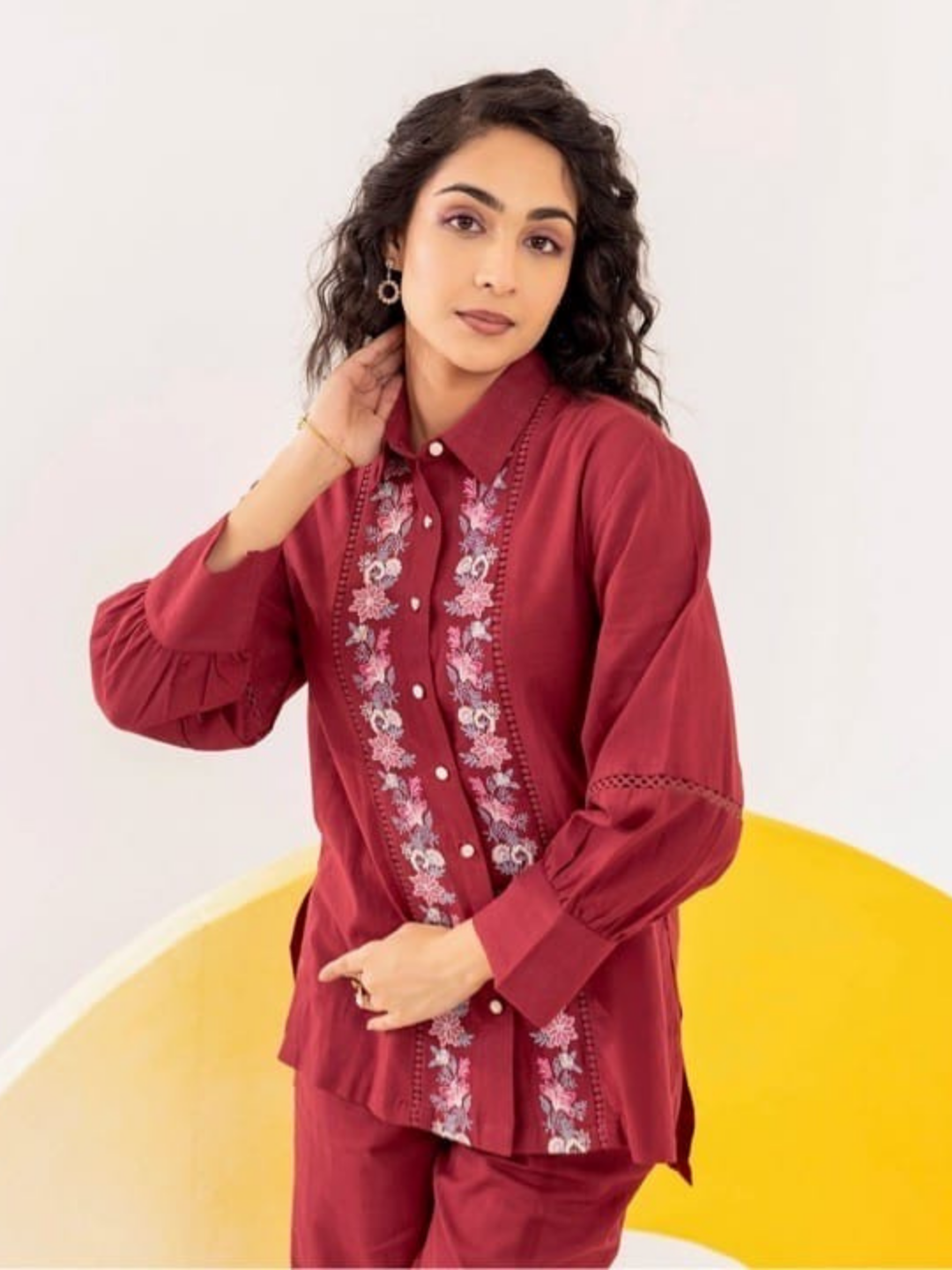Rust Elegant Cotton Co-Ord Set