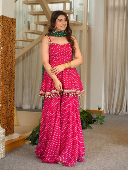 Royal Bandhani Palazzo Set