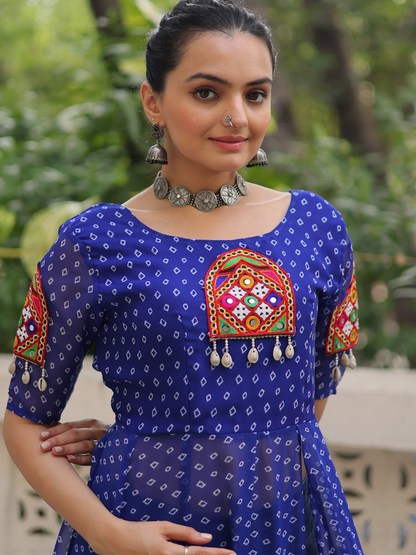 Boho Desi front-open long kurti