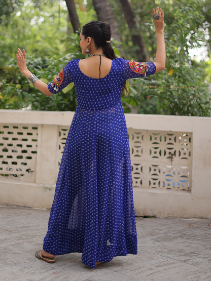 Boho Desi front-open long kurti