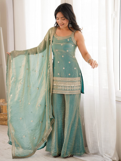 Shimmer & Grace Fendi Silk Sharara Set