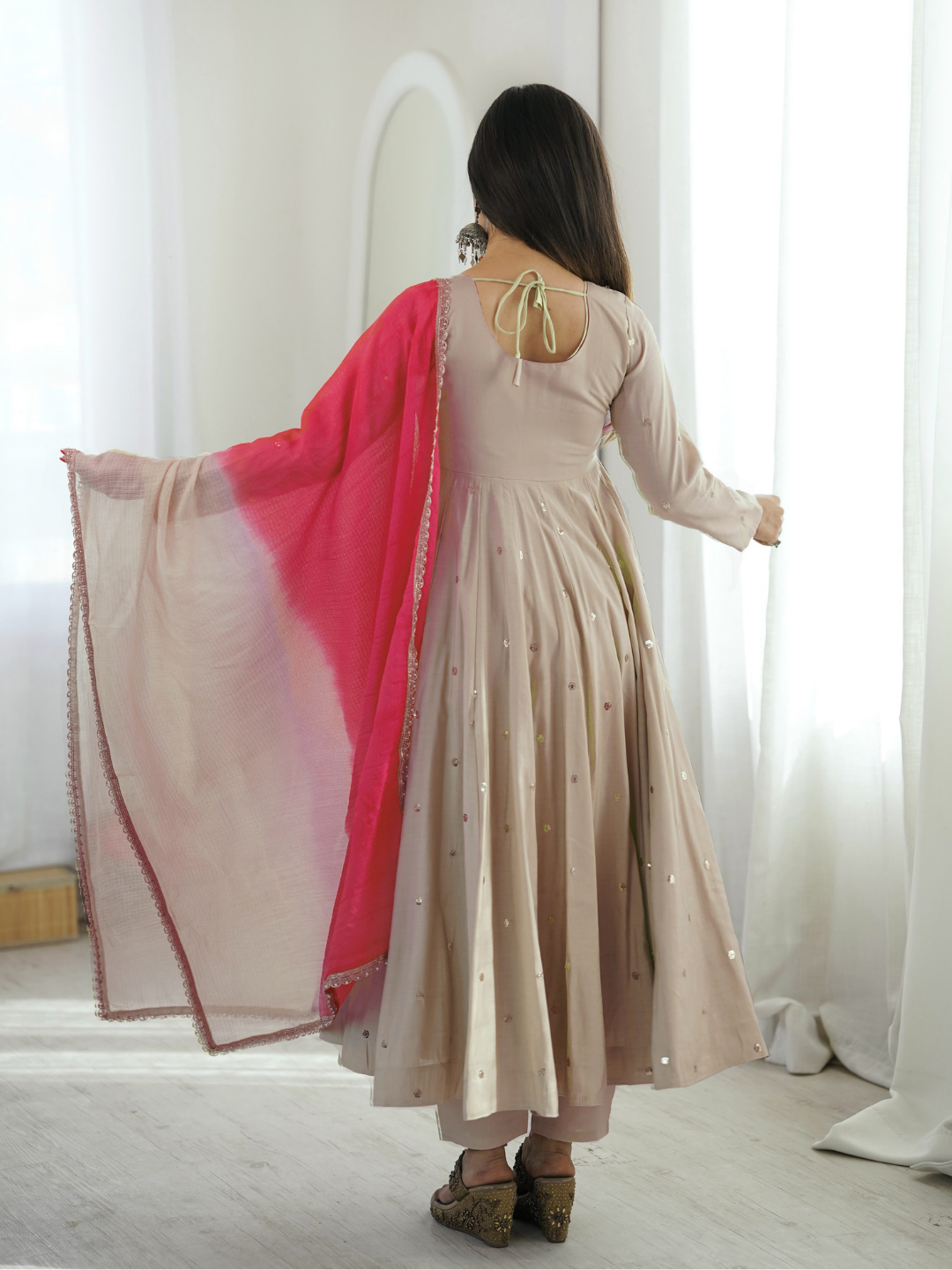 Shimmering Grace Three-Piece Anarkali