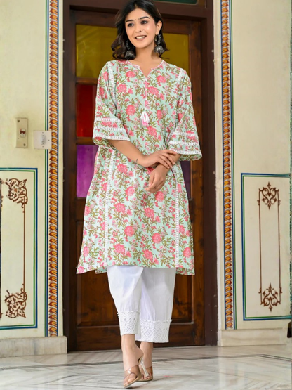Breezy Bloom Cotton Chogha Set