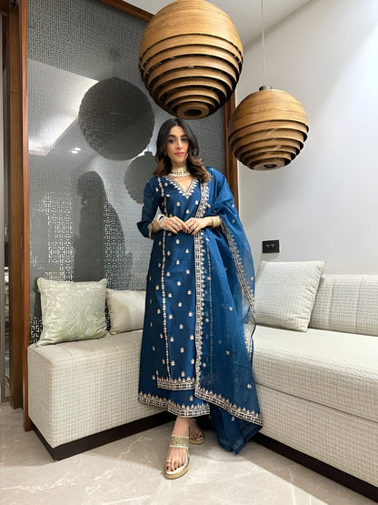 Silken Elegance Suit Set