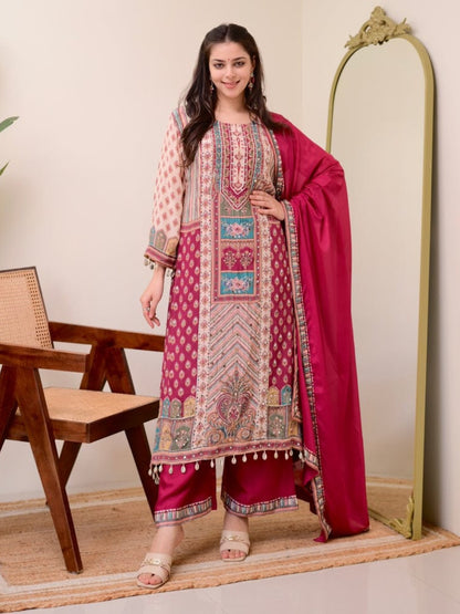 Charming Chinon Dupatta Set