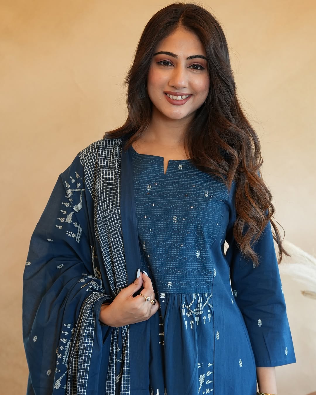 Cotton Kurta Set with Mulmul Charm