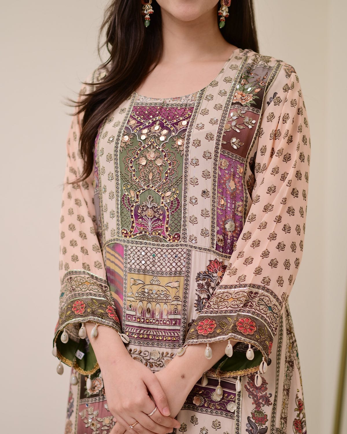 Charming Chinon Dupatta Set