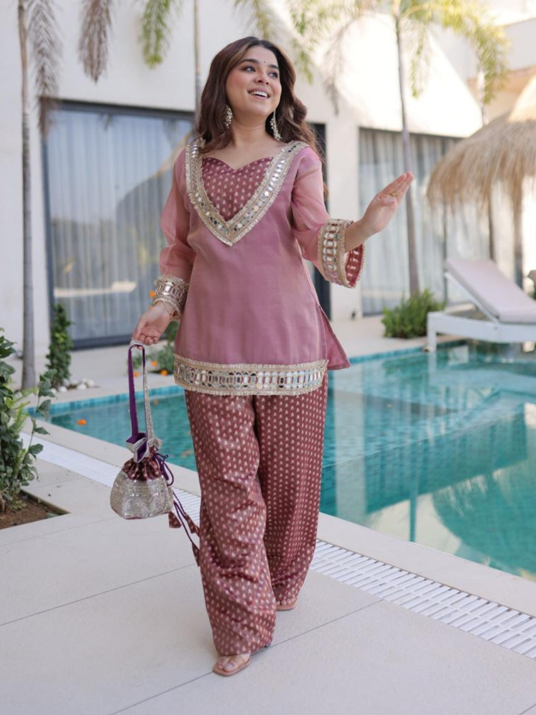 Chic Mirror-Kissed Co-ord Set