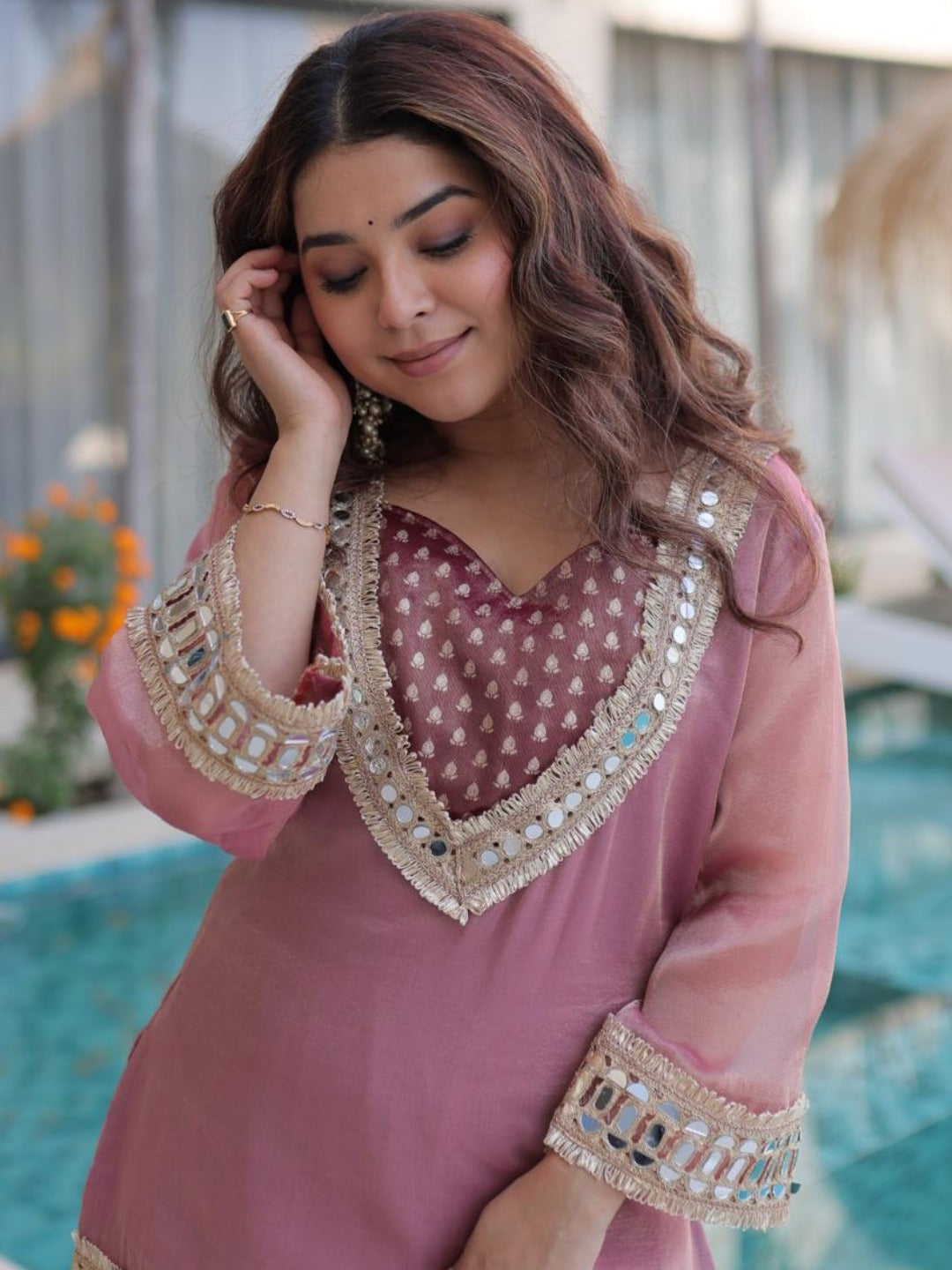 Chic Mirror-Kissed Co-ord Set