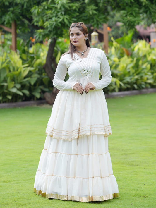 White Grace Navratri Chaniya Choli