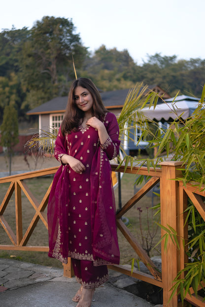 Silken Elegance Suit Set