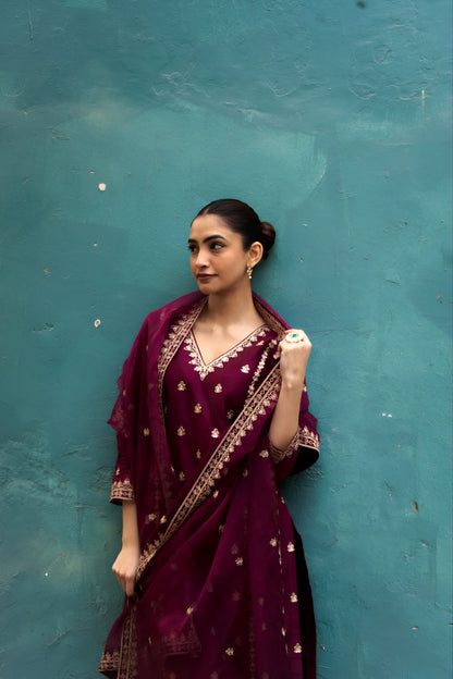 Silken Elegance Suit Set